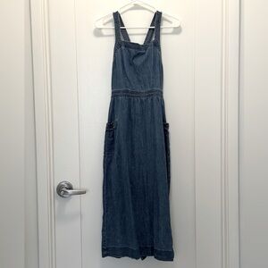 Madewell Chambray/Denim midi dress (US 0)